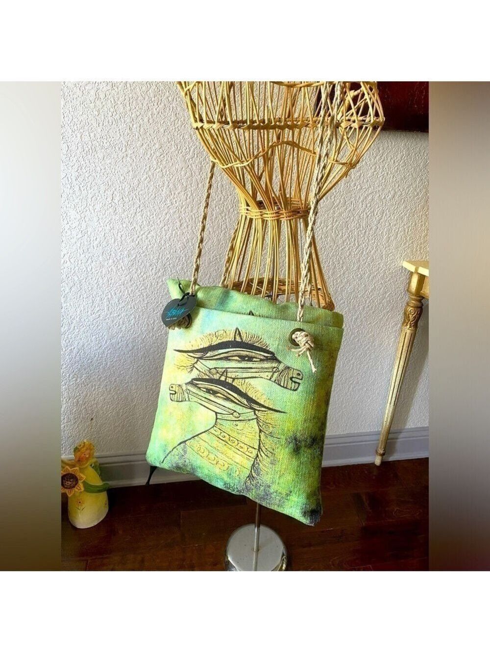 NWT rare ALBENA VATCHEVA tote bag signed by  French artist made in USA  set of 2